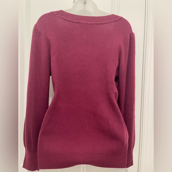 NWT Ann Taylor Loft Berry/Maureen LP Sweater - Picture 2 of 7